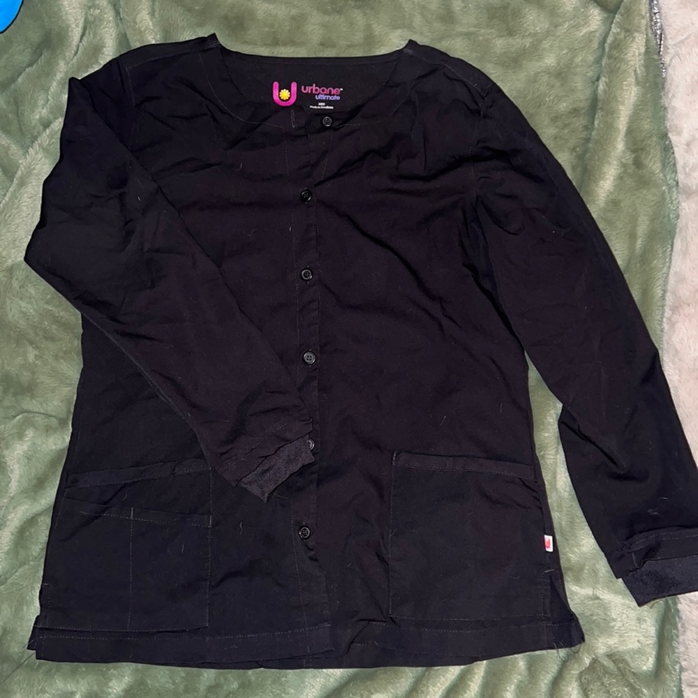 Set or 2 - Urbane Ultimate Tailored Fit Comfort Scrub Jacket, style Aubrey, sz M